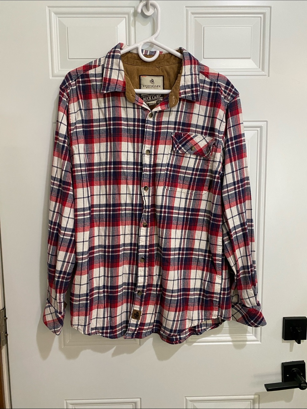 Legendary Whitetails Red, White & Navy Plaid Button-Down Shirt